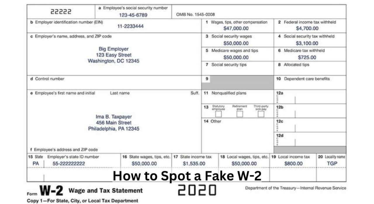 How to spot a fake w-2 form